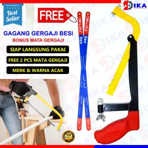 GAGANG GERGAJI BESI / HACKSAW FRAME BONUS 2 MATA UJIRA /POTONG GAGANG KARET