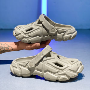 MenS Summer Height-Increasing Wear-Resistant Closed-Toe Clogs EVA Breathable Non-Slip High-End Sandals