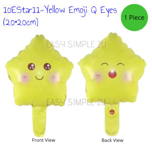 Small Mini Twinkle 4 Point Star Four-Pointed Emoji Face Star Moon Cloud Sun Shape Bulan Balloons