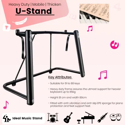 Double Braced Keyboard Stand Piano Stand Premium Quality Electronic Keyboard Instrument Synthesizer Music Stand Portable Single X Z U Keyboard Stand Double X Piano Stand Z Style Digital Piano Keyboard Stand
