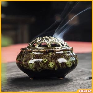 Nurm Ceramic Incense Burner Vintage Incense Stick Shelf Yoga Spa Home Decoration