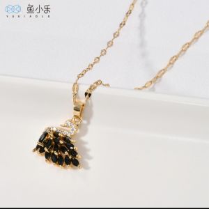 [ Bayar Ditempat ] Kalung Titanium Angsa Permata Kristal / Kalung Titanium Elegan Wanita Anti Karat / Perhiasan Wanita Titanium Import