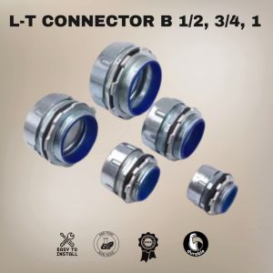 Conduit Water Tight Hub – Blue Liquid Tight Connector (L-T Type) B (1/2" 3/4" 1")