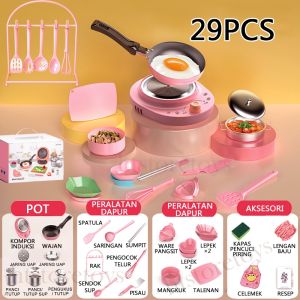 Mini Kitchen Real Memasak Set Dapur Teka -teki Set Hadiah Ulang Tahun Anak