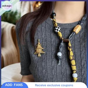 Aokago เข็มกลัดรูปต้นคริสต์มาสแบบเรียบง่ายทำจากสแตนเลสสำหรับเป็นของขวัญเสื้อผ้าของผู้หญิงเข็มกลัดโลหะขัดเงา