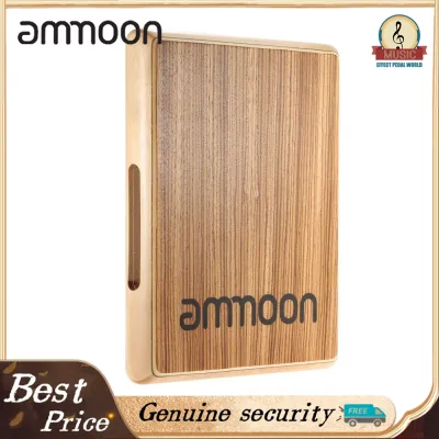 ammoon Compact Travel Cajon Flat Hand Drum Persussion Instrument 31.5 * 24.5 * 4.5cm