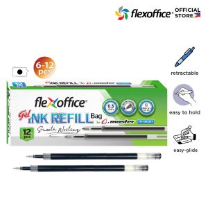 FlexOffice Refill G-Master Gel Pen 0.5mm - Refill Ink - Black Ink - FO-GEL021 Stationery/School