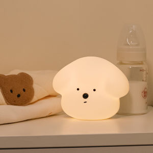 Missybel Smart Motion Sensor LED Night Light 4000-5000 118.5×96.5×56mm Silicone with Metal Patch/USB Cable/Manual USB Charging/Infinite Dimming/Timing for Kids/Pets Bedroom/Indoor Cute Dog Design