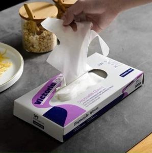 Hộp 100 găng tay Victoria cao su TPE an toàn dùng 1 lần làm bếp nấu ăn vệ sinh siêu dai G362-BaotayVic