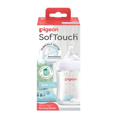 Pigeon (PIGEON) Softouch Bpp Nursing Bottle Glass 160Ml Logo (New)