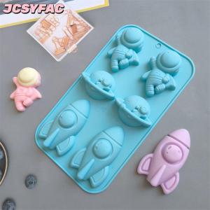 JCSYFAC 6 công ty Phi Hành Gia tên lửa 760 Silicone Khuôn nướng bánh khuôn bánh pudding bánh mì nướng chảo xà phòng khuôn