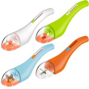 TEA7146 Transparent Insect Catcher Portable Push Type Insect Observer Easy To Carry Long Handle Bug Catching Tool Indoor