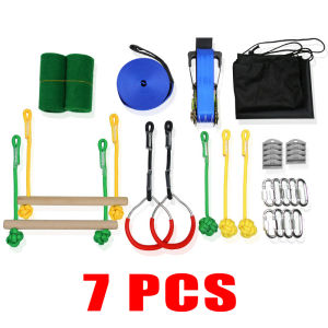 [GGJJ]สินค้าพร้อมส่งค่ะ！เด็กกลางแจ้งปีนเขา 7 ชิ้น ชุดกีฬาปีนเขารวมสำหรับเด็กฝึกทรงตัว