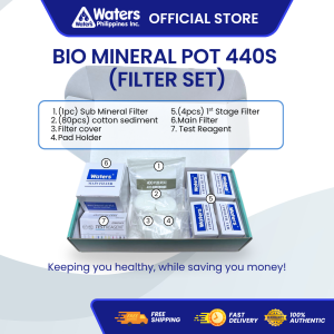 Waters Philippines - Bio Mineral Pot FILTER SET - Replacement for BMP 440S / 400 - Complete Replacement Filters
