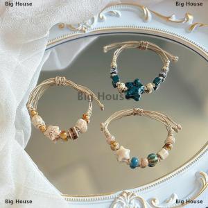 [COD] Big House Boho Style Handmade Star Bracelet For Women Girls Unique Ethnic Style Adjustable Bracelet Jewelry Accessories Gifts