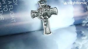 NIGHTCRUZ INRI Jesus Christ Necklace Cross Pendant Necklace with Crown of Thorns Jesus