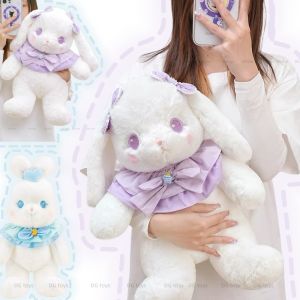 Kawaii Japan Lolita Bunny Bear Doll Kids Soft Plush Rabbit Stuffed Animals Hug Cuddly Throw Pillow Children Girl Birthday Gift