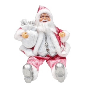 COUPLECOL 12 inch Tượng ông già Noel đang ngồi. Đồ trang trí nhà cửa Màn hình cửa sổ Búp bê ông già Noel Khí quyển Tượng nhỏ Đồ trang trí Giáng sinh Giáng sinh