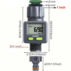 Rainpoint 3/4 "ống nước tưới vườn Đồng hồ đo lưu lượng nước các biện pháp tốc độ dòng chảy trong gallon và lít cho tưới vườn hồ bơi hoặc RV Điền
