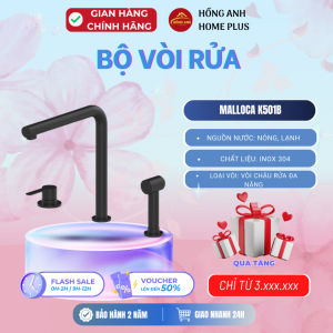 Bộ vòi chậu rửa Malloca K501B inox 304 cao cấp hai đường nước nóng lạnh thiết kế âm bàn
