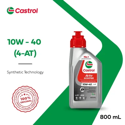 Castrol ACTIV Scooter 10W-40 4AT 800mL Engine Oil | Genuine Protection for Automatic Scooters