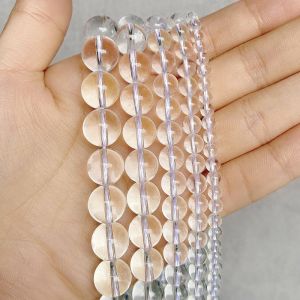4/6/8/10/12mm White Crystal Clear Quartz Natural Stone Round Beads Loose Beads DIY Jewelry Making Earrings Necklace Bracelets Anklet