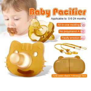 GUOYIHUA จุกหลอกเด็ก 0-3 เดือน จุกหลอกซิลิโคน จุกนมซิลิโคน จุกนมหลอก จุกนมหลอกทารก กล่อง2ชิ้น ออกแบบมาสำหรับทารกแรกเกิด