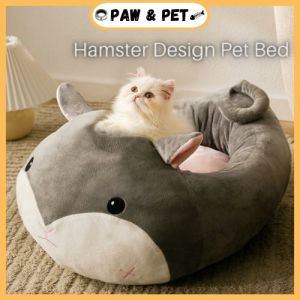 (Ready Stock) Hamster Design Cat Bed Soft Cushion Sleeping Bed Super Comfortable for Cat & Dog