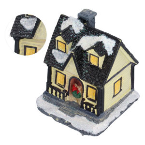 [EnidJuli] Christmas House Ornament LED Lighted Christmas Village House For Indoor Room Decor Christmas Ornamnet