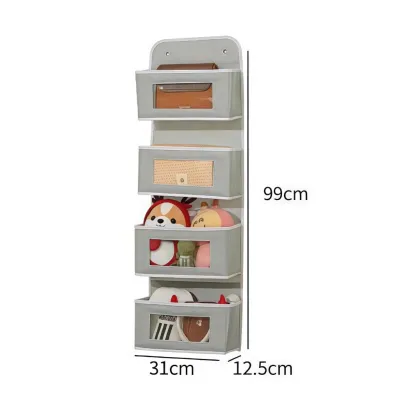 5 Kệ Treo Sắp Xếp Lưu Trữ Phía Sau Cửa Chống Nghiêng Dung Tích Lớn Túi Cho Phòng Ngủ Phòng Tắm Bảo Quản Đồ Lặt Vặt