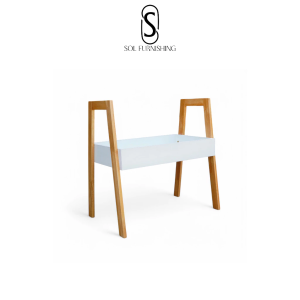 Kệ Đa Năng Chân Gỗ Kèm Khay Đựng Tiện Lợi SolFurnishing