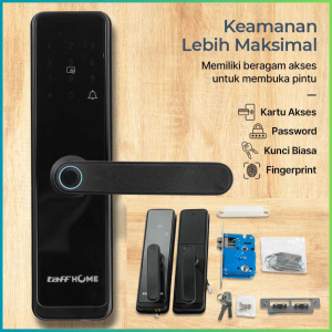 MEGA kunci pintu rumah pintar digital sidik jari Smart Door Lock Password Fingerprint kartu H1-XG