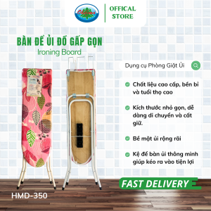 Bàn Để Ủi Đồ Gấp Gọn Ohiama Ironing Board HMD-350 Cầu Là Quần Áo Điều Chỉnh Cao Thấp Màu Ngẫu Nhiên