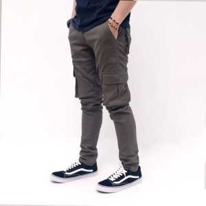 GRACIOUSTYLE - Celana Panjang Pria Model Slim Fit Skinny High Waist Warna Polos untuk Pesta / Club