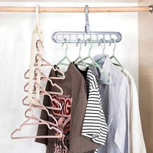 Multi-functional Magic Organizer Anti-Slip Clothes Hanger | Space Saving 9 Hole Foldable Hanger