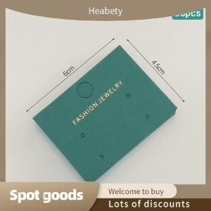 Heabety Fashion 50Pcs Simple Paper Label Cards Handmade Gift Tags Jewelry Display Tag Cards Hair Clip Hair Accessories Foldable Package Card