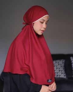 ADIBA RENDA PUTIH JILBAB INSTAN / KERUDUNG SYARI / KERUDUNG MURAH