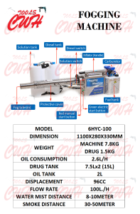 PRC FOGGER FOGGING MISTING MACHINE MESIN SPRAY SPRAYER DISINFECT STERILIZE STEAM ATOMIZATION STERILIZATION CWH TOOLS SDN BHD TRADING GROUP FG6977 NANOMIST SANITIZER MOSQUITO INSECT PEST BUG