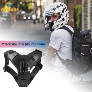 Allieuka Helmet Chin Mount Holder For GoPro Hero 8 7 6 5 4 3 Motorcycle Helmet Chin Sports Camera Stand 1pcs