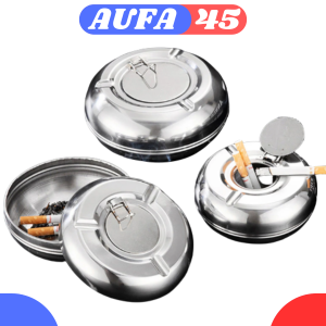 ASBAK STAINLESS TEBAL DENGAN TUTUP ANTI KARAT ASBAK BESAR MEWAH ASBAK RORKOK ROKO ASBAK BULAT ROKOK