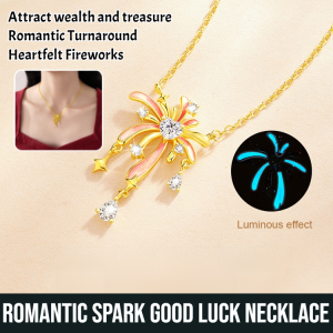 Light Luxury Necklace Women Collarbone Chain Romantic Enamel Necklace Romantic Spark Good Luck Necklace