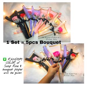 Harga Borong Jambangan Ros Satu Tangkai Wholesale Price Single Stalk Soap Rose Bouquet Long Color Gold Theme Door Gift Party Graduation Teachers Day Event Gift