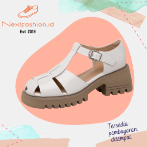 Sandal wanita bahan Kulit Glossy Premium tali belakang S-20 Nextfashion