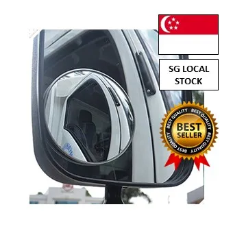 [SG 🚚] 1PC Cars Blind Spot Mirror / Round HD Glass Convex Rear View Mirror / Vehicle Side Blindspot Mirror / Universal Automobile