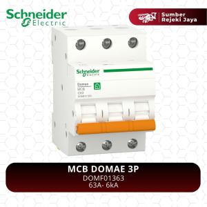 Schneider MCB DOMAE 3P 63A C63 6kA | DOMF01363 Merlin Gerin Orange