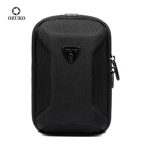LZD ozuko New Mini Messenger Bag Casual Mens Clutch Hard Shell Korean Style Small Shoulder Bag Mens Chest Bag