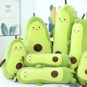 Cute Avocado Fruit Pillow Doll Soft Stuffed Plush Toy Kid Sleeping Pillow Sofa Cushion Birthday Gift