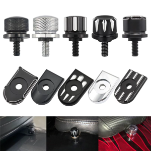 Aluminum Alloy Rear Seat Bolt Nut Tab Screw Mount Knob Cover Lightweight Compatible for Motorbikes 1996-2022