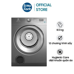 Máy Sấy Thông Hơi Electrolux 8.5 kg EDV854N3SB (MODEL 2022) - 12 Chương Trình Sấy - Công Nghệ Hygienic Care Diệt Khuẩn - Sấy Nhanh 40 Phút - Xuất Xứ Thái Lan - Hàng Chính Hãng