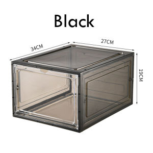 20pcs large magnetic transparent stackable shoe box flip AJ shoe rack foldable stackable new shoe box (Shoebox Front Drop)